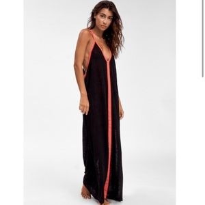 PITUSA- Inca Sundress - Black-Red